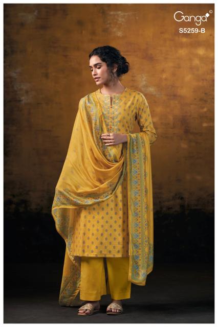 Ganga lizzie 5259 cotton dress material wholesale price